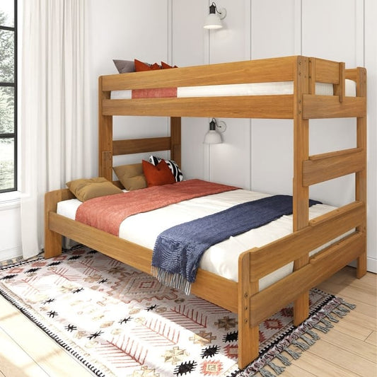 Farmhouse Twin XL over Queen Bunk Bed - Pecan