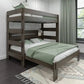 Farmhouse Twin over Queen L Shaped Bunk Bed - Barnwood Brown