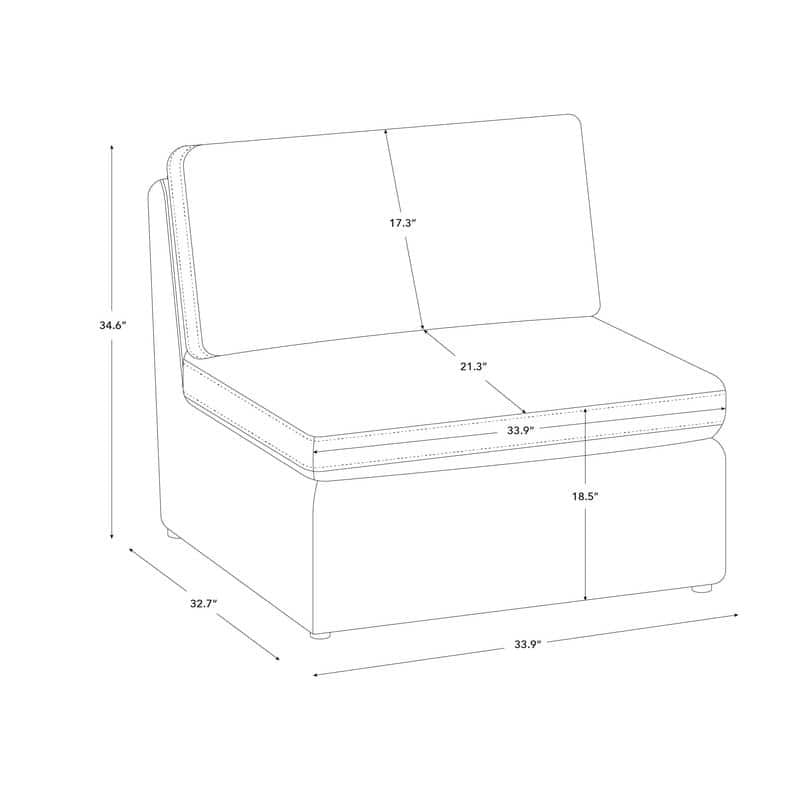 Mia Oversized Modular Sectional Fabric Sofa Set Dubai