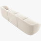 Luxury U-Shaped Velvet Upholstered Sofa