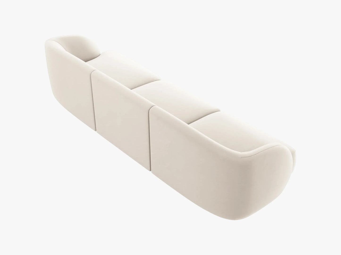 Luxury U-Shaped Velvet Upholstered Sofa