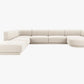 Luxury U-Shaped Velvet Upholstered Sofa