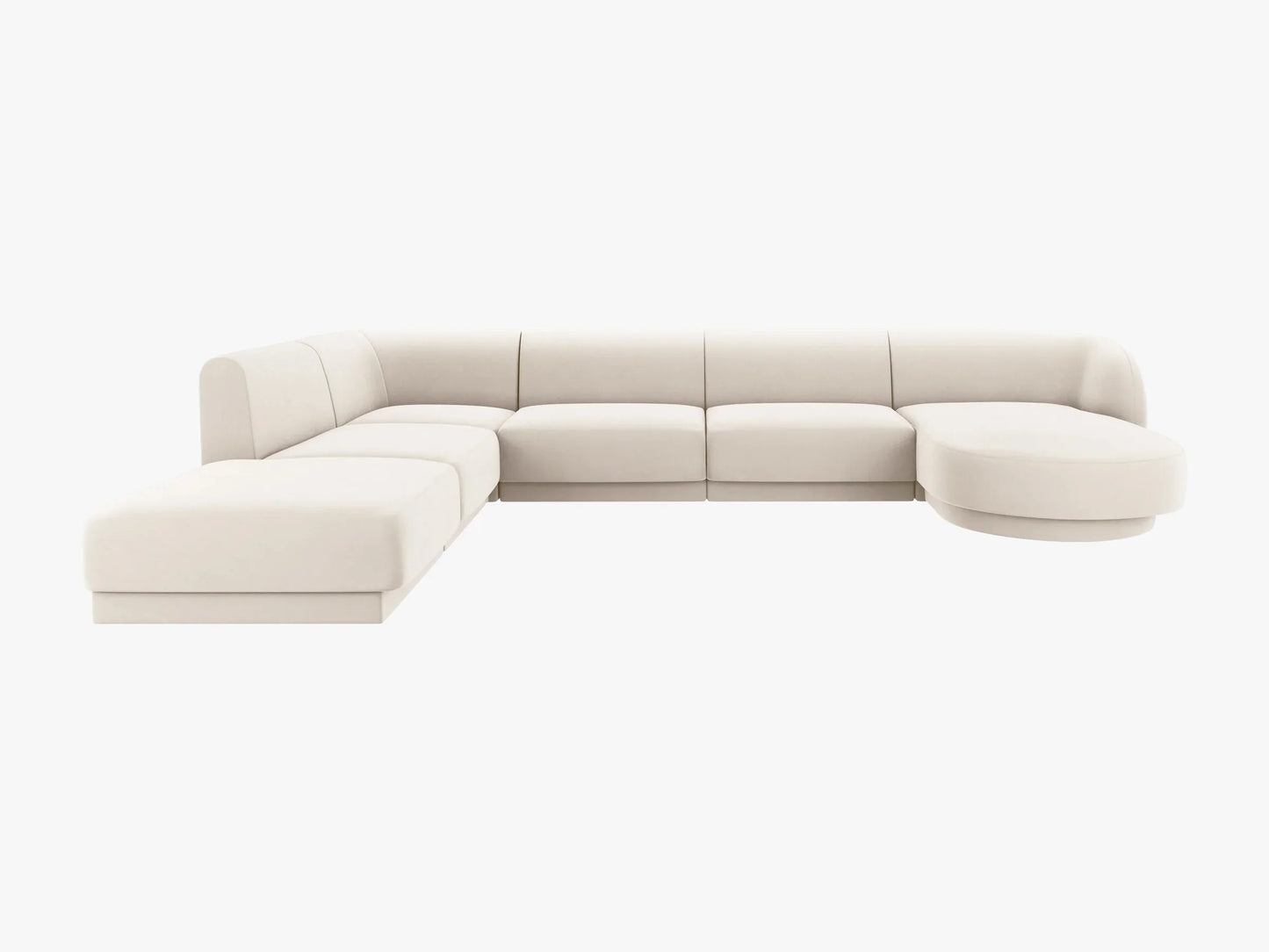 Luxury U-Shaped Velvet Upholstered Sofa