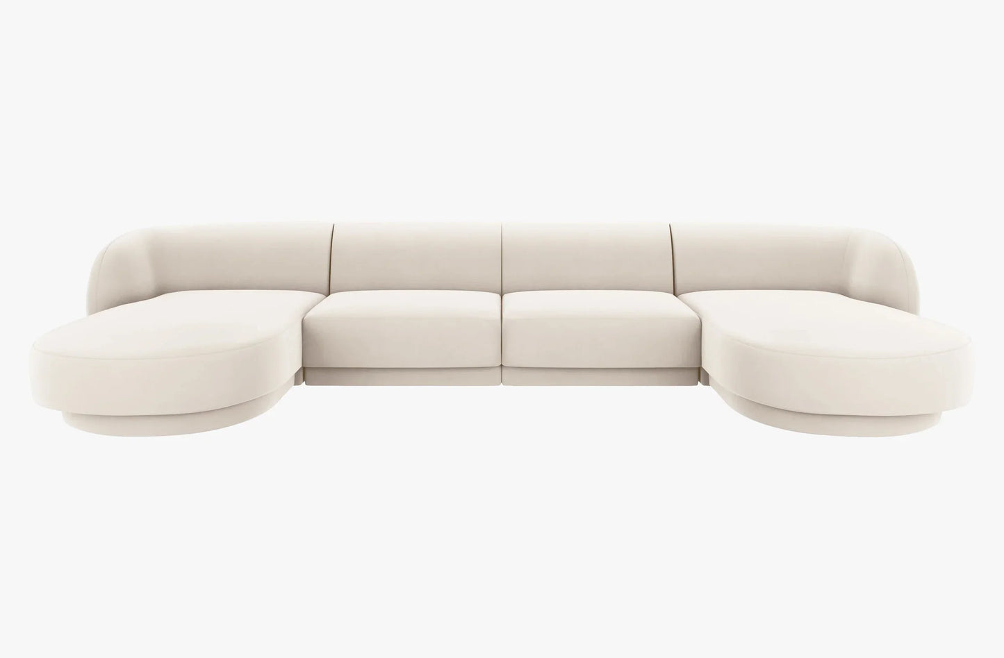Luxury U-Shaped Velvet Upholstered Sofa