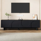 Minimalist TV Stand with Arch Cabinets for TVs Up to 78"