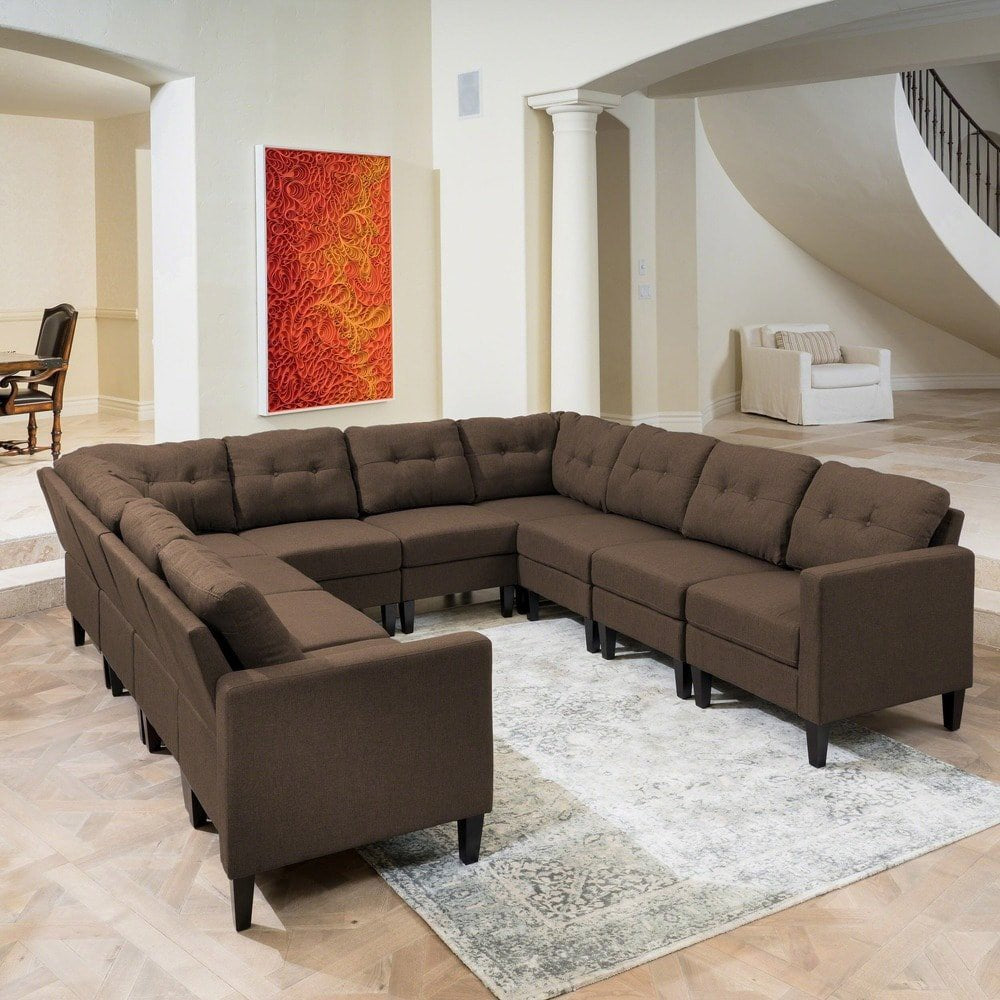 Modern 10-piece U-shaped Sectional Sofa - Stylish & Comfortable for Your Home in Dubai