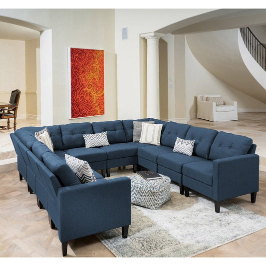 Modern 10-piece U-shaped Sectional Sofa - Stylish & Comfortable for Your Home in Dubai