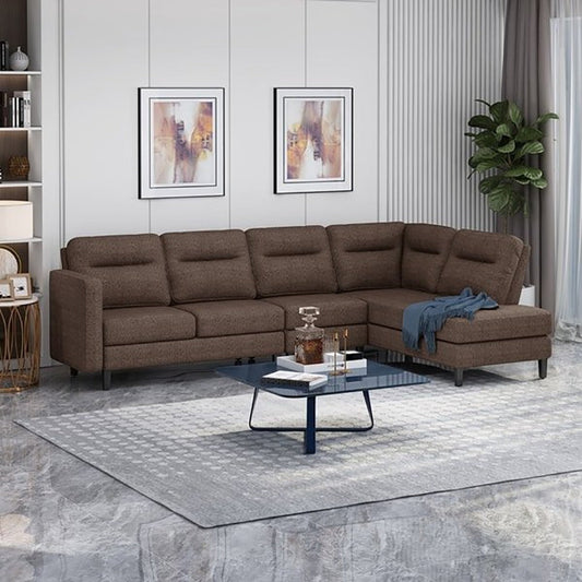 Modern Fabric Upholstered Sofa with Divan