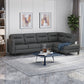 Modern Fabric Upholstered Sofa with Divan