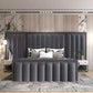 Modern Velvet Upholstered Platform Bed