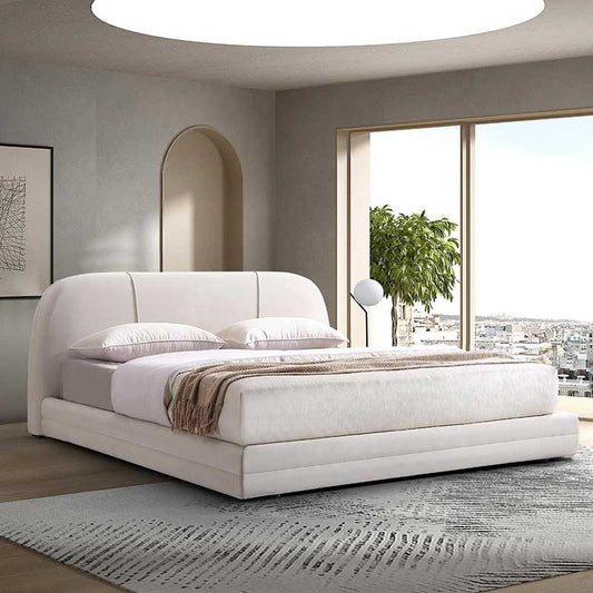 curved velvet bed Dubai
