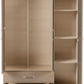 Nevada White Drawer Wardrobe With Mirror