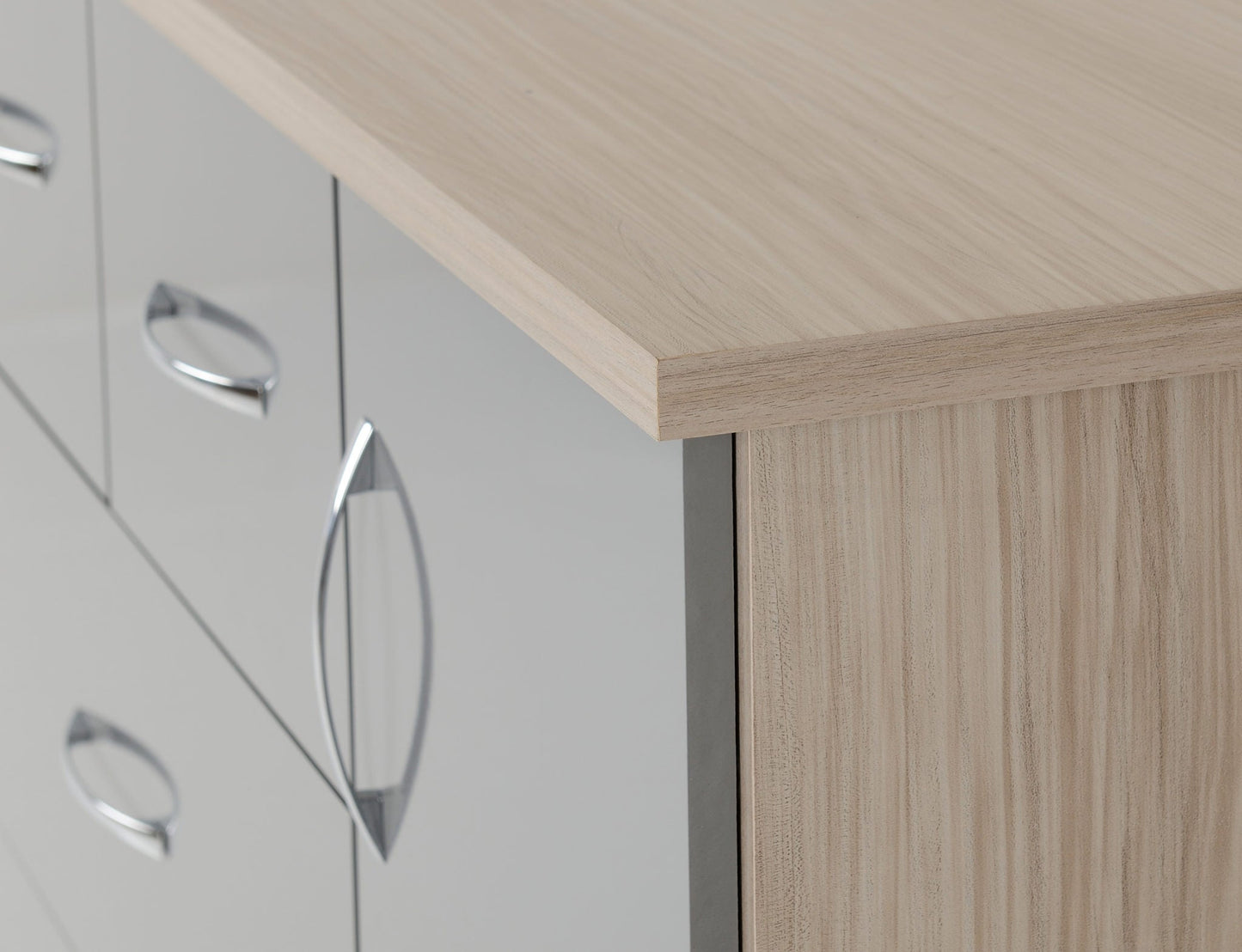 Zaviour Grey 5 Drawer Compact Wardrobe
