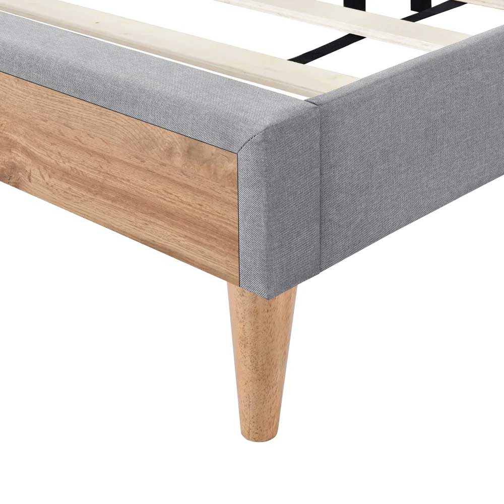 Platform bed with two nightstands and bench in full size Zavior furniture