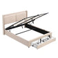 Queen Size Storage Upholstered Hydraulic Platform Bed with 2 Drawers