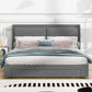 Queen Size Storage Upholstered Hydraulic Platform Bed with 2 Drawers