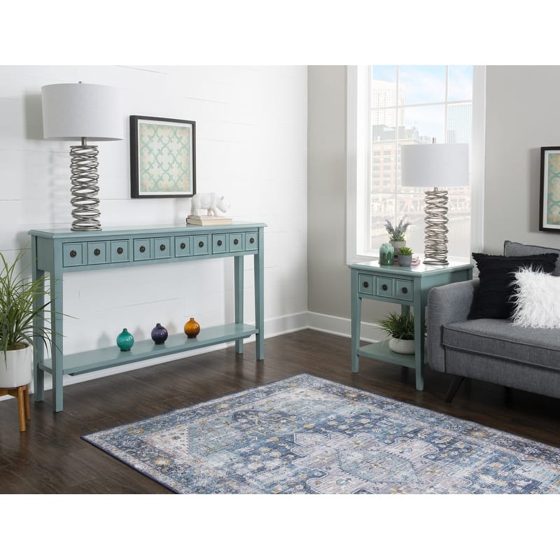 Sadie Wood Entryway Console Table – Charming Cottage Style with Ample Storage for Dubai & UAE Homes