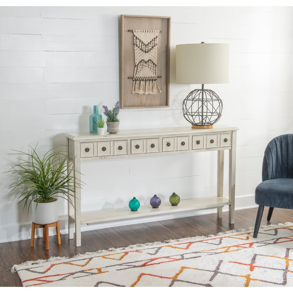 Sadie Wood Entryway Console Table – Charming Cottage Style with Ample Storage for Dubai & UAE Homes