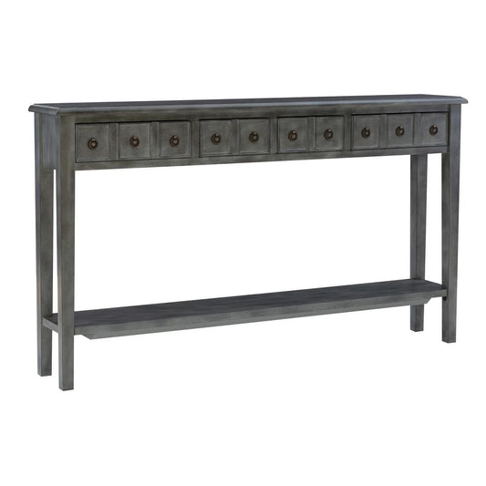 Sadie Wood Entryway Console Table – Charming Cottage Style with Ample Storage for Dubai & UAE Homes