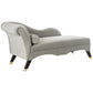 Safavieh Mid-Century Velvet Grey Chaise
