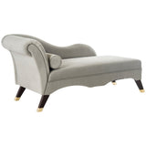 Safavieh Mid-Century Velvet Grey Chaise