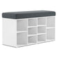 Luxurious Shoe Storage Bench with Cushion and 10 Cubbies – Perfect for Dubai Homes