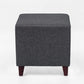 Simple British Style Cube Ottoman Footstool,