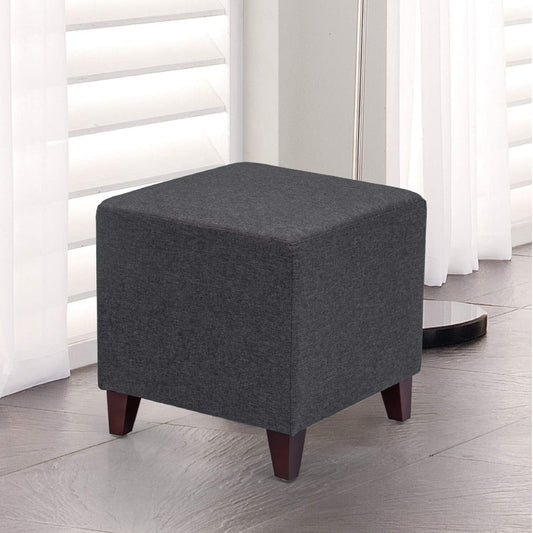 Simple British Style Cube Ottoman Footstool,
