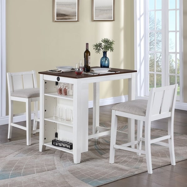 3-Piece Bar Pub Set with Counter Height Table – Zavior Furniture Dubai