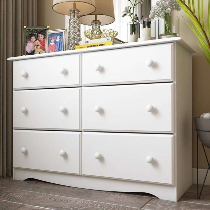 Solid Ply Wood 6-Drawer Double Dresser