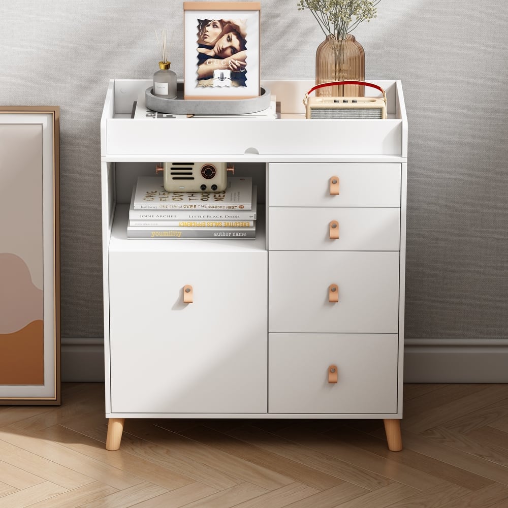 Storage Dresser Chest with Changing Station for Infant Kids Bedroom in White – Organize Your Baby's Nursery in Dubai