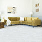 Symmetrical Corner Velvet Sectional Sofa - Stylish and Comfortable 3-Piece Design