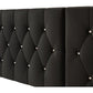 CraftPorch 3 Piece Bedroom Nightstands Set Luxurious Velvet Tufted Platform Bed