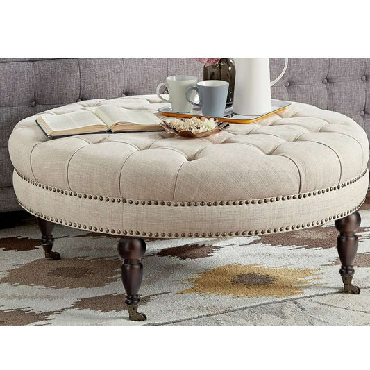 Tufted Round Ottoman Bench