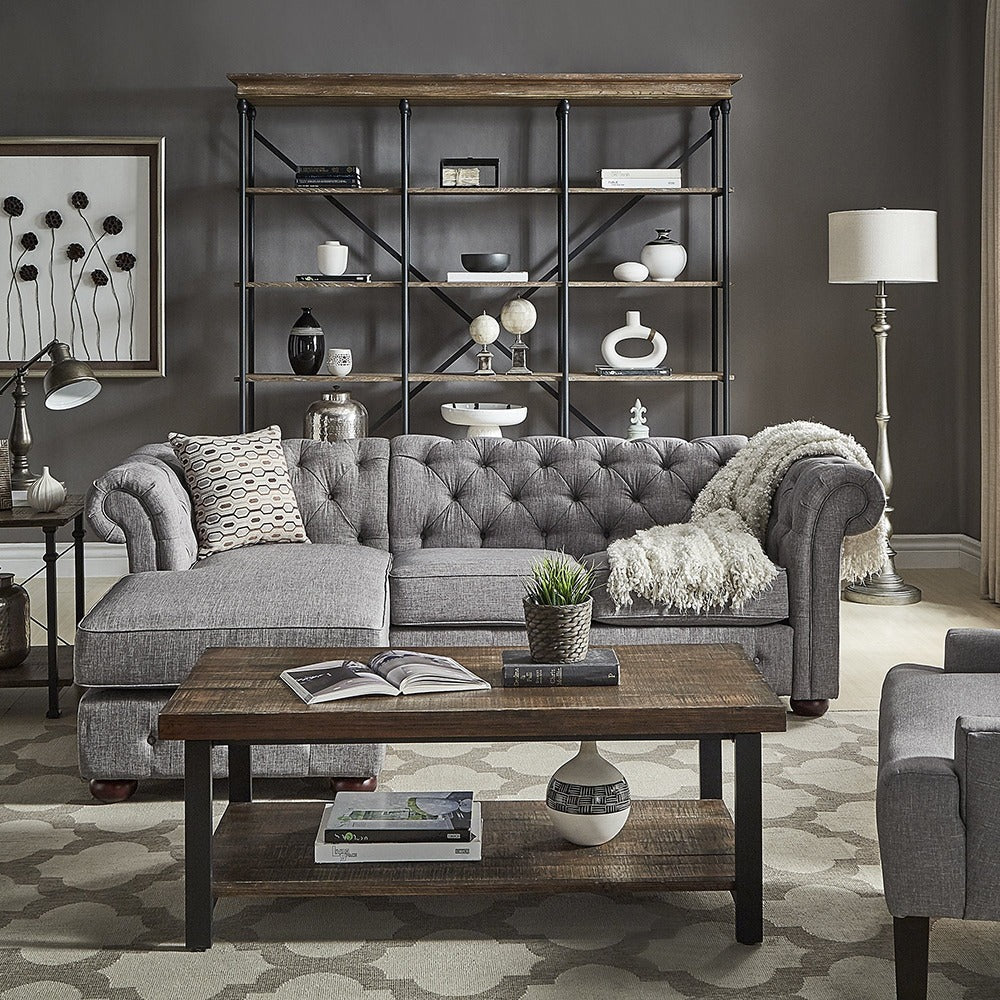 Luxury linen sofa with chaise Dubai