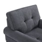 Tufted Two Arms Rolled Chaise Lounge