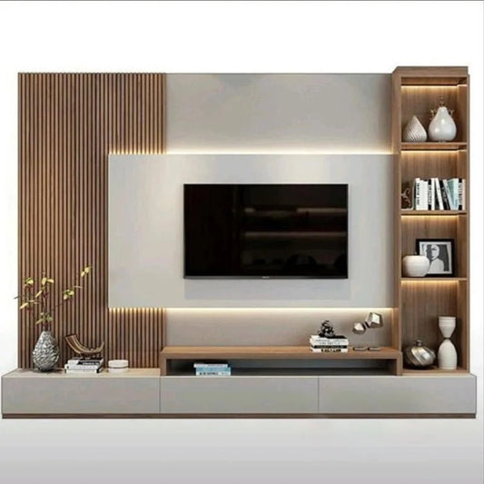 TV Cabinet with lights and drawers – Zavior Furniture