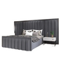 Modern Velvet Upholstered Platform Bed