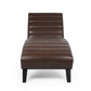Upholstered Channel Stitch Chaise Lounge