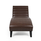 Upholstered Channel Stitch Chaise Lounge