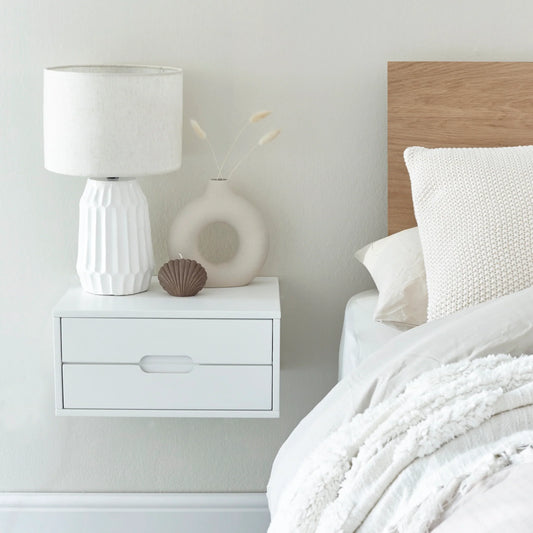 Wall Mounted White Night Stand