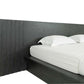 Modrest Manchester Contemporary Platform Dark Grey Bed with Two Nightstands