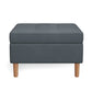 Velvet Tufted Rectangle Ottoman with Storage