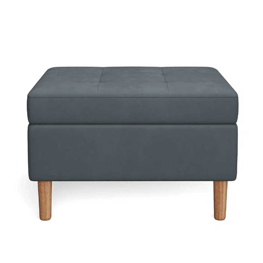 Velvet Tufted Rectangle Ottoman with Storage