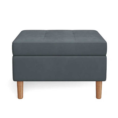 Velvet Tufted Rectangle Ottoman with Storage