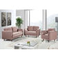 Velvet fabric contemporary tufted sofa