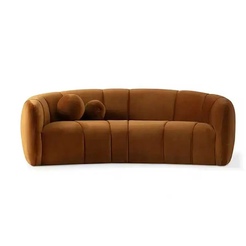 Curved tufted velvet sofa – Zavior Furniture