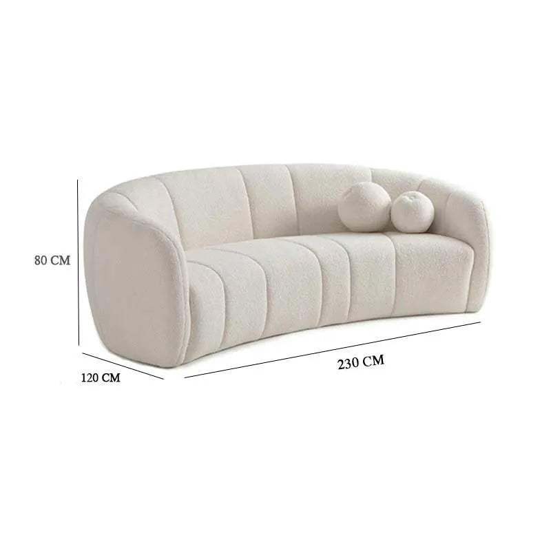 Curved tufted velvet sofa – Zavior Furniture