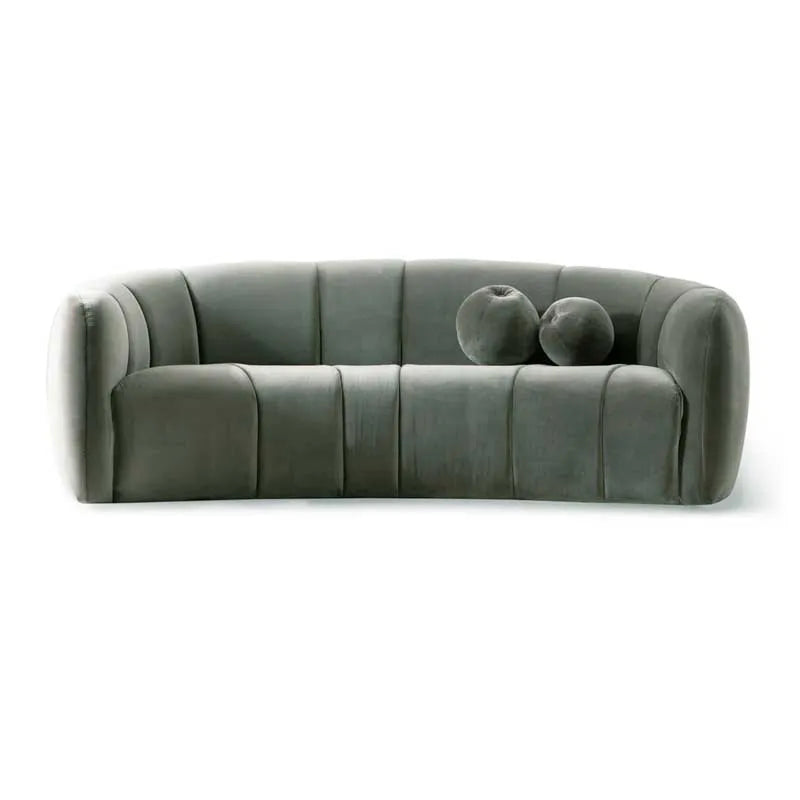 Curved tufted velvet sofa – Zavior Furniture