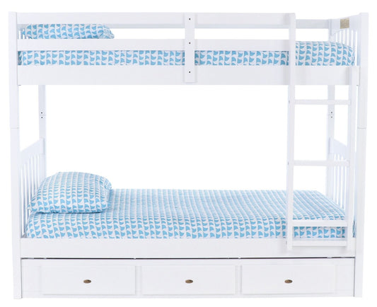 WHITE TWIN OVER TWIN BUNK BED | DISCOVERY WORLD FURNITURE | GIANCOLA | VIV + RAE